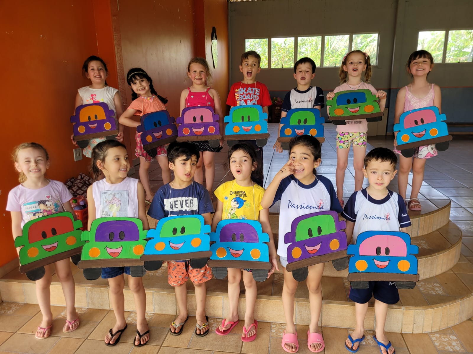 Dia do tr�nsito - Infantil 5 Centro de Educa��o Infantil Passionista Jo�o Paulo II